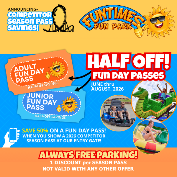Half Off Fun Day Pass